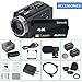 Video Camera Camcorder 4K kicteck Ultra HD Digital WiFi Camera 48.0MP 3.0 inch Touch Screen Night Vision 16X Digital Zoom Recorder with External Microphone and Wide Angle Lens,2 Batteries(4KMW)