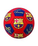 FC Barcelona Signature Players Soccer Ball, Size #5, 4 and #2, Signatures of Messi, Suarez, Iniesta, Busquets, Pique, Rakitic, and Other Barcelona Players(Size 4)