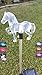 Set of 2 Clear Acrylic Horse Solar Yard Stick Color Change Lights