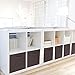 MaidMAX Cloth Storage Bin with Dual Handles for Home Closet Nursery Drawers Organizer, Foldable, Dark Brown, 10.5×10.5×11″, Set of 6