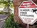2-Pack Video Surveillance Sign, 10 x 10 Rust Free .040 Aluminum Security Warning Reflective Metal Signs, Indoor or Outdoor Use for Home Business CCTV Security Camera, UV Protected & Waterproof,Red