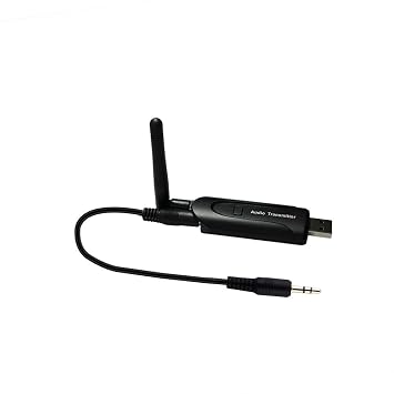 Leoie B5 Bluetooth Transmitter Wireless Audio Stereo Adapter with 3.5mm Output, External Antenna for PC Laptop TV Headphones