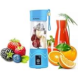 KUWAN Mini Rechargeable Portable Electric Fruit Juicer Cup Personal Sports Juice Blender 13 Ounce with USB Charging Cable