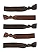 HAIR TIES (BRUNETTE) - Mane Street Hair Ties - Best Fold Over Elastic Material On The Market - No Tug Knotted Elastic Ribbon - Prevents Ponytail Holder Headache - Heat Sealed Ends TOP-SELLER