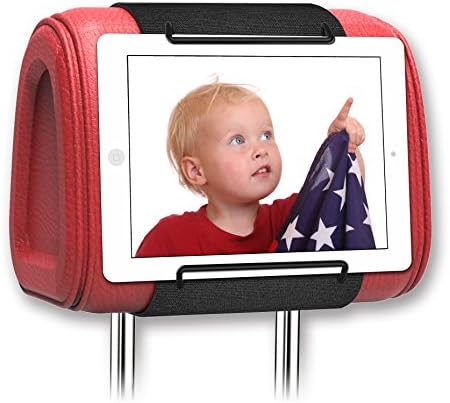 Car Headrest Mount Holder, Universal Car Back Seat Holder for pple iPad, iPad Mini 2/3/4, iPad Air, iPad Pro 9.7", Samsung Galaxy Tab & Note and More (ALL 7 Inch to 11 Inch Tablets), Black