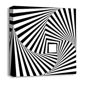 Canvas Wall Art - Abstract Visual Illusion - Giclee Painting Wall Art for Bedroom Living Room Home Decoration - 12x12 inches