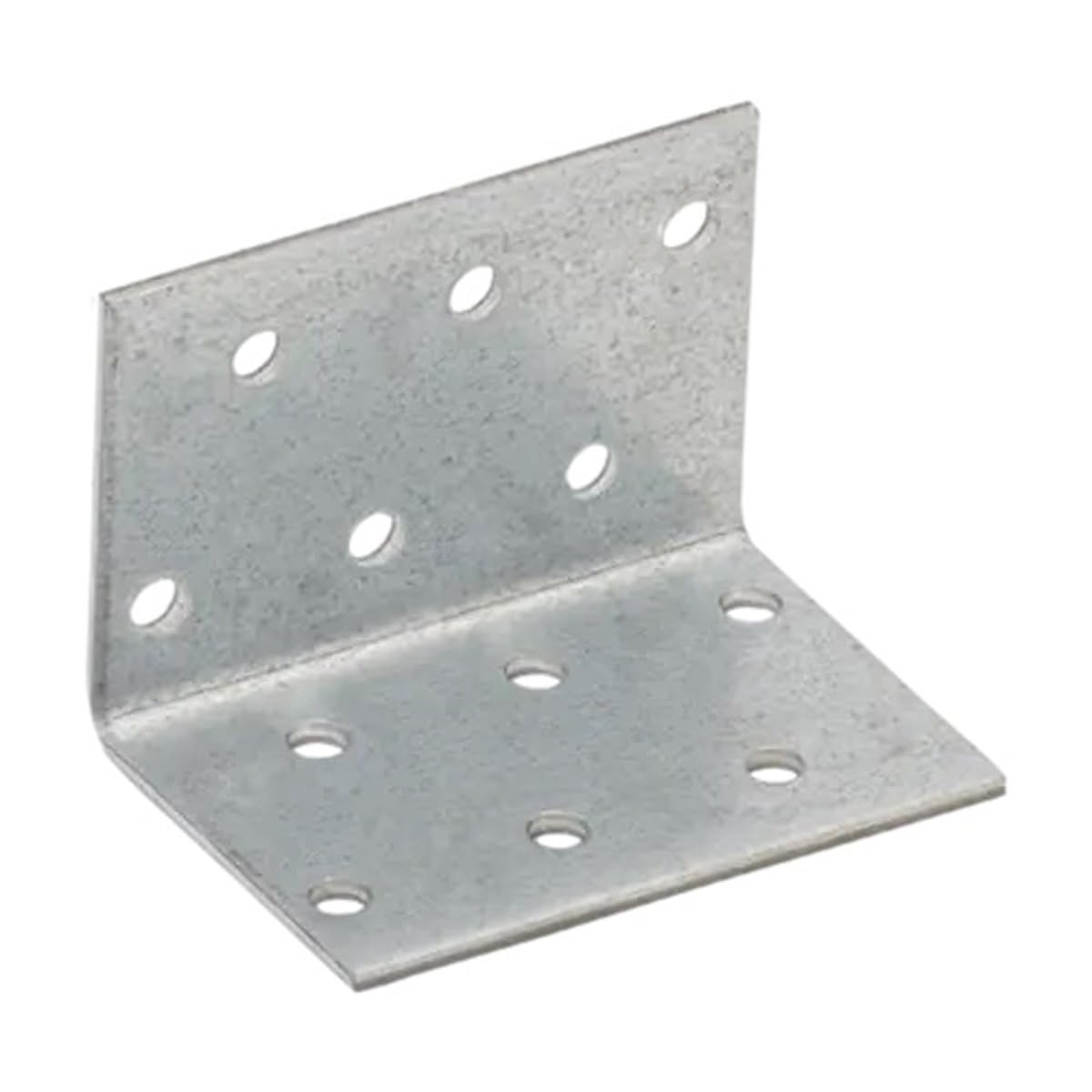 40mm x 40mm x 60mm Galvanised Perforated Angle Plate Bracket Connector for Wood 2mm Thick Steel Corner Bracket Metal L Plate Heavy Duty KM2 (Pack of 10) L07-08ABC