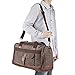 BLUBOON Overnight Bag Canvas Genuine Leather 18.9