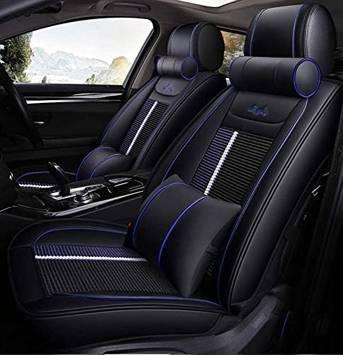 カーシートカバー 合成皮革シートカバー防水通気性5シートフルセットフロントバックカバー フィットほとんどの車 Suv ランキング総合1位 またはバン ブラック