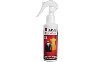 Nasiol PerWear Nano Fabric Protector Spray, Shield Against Liquids Keeping your Cloths Fresh and Clean, Fabric Stain Guard, Cotton, Satin, Polyester and more, PFAS Free and Water Based Formula
