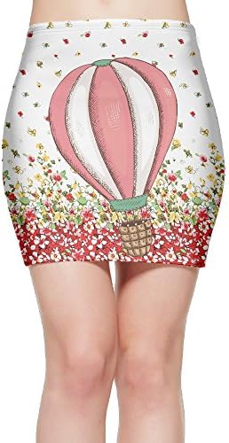 AiJiLiFang Hot Air Balloon Ornament Women's Sexy Party Mini Bust Tight Skirt