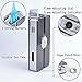 Jet Torch Cigar Lighter, 3 Flame Butane Refillable Cigar Lighter with Visible Gas Tank and Cigar Punch (Gray)