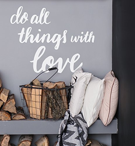 Better Than Paint Permanent Wall Decor - Applies Like Decals, No Vinyl Stickers | White Love Quote for Walls, Bedroom, Kitchen, Living Room, Nursery Decor, and DIY Room Decorations | By Paper Riot Co.