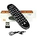 C120 2.4GHz Air Fly Mouse Wireless Mini Keyboard with Mouse Game Handle Android Remote Control for Smart TV Android TV Box PC HTPC IPTV Media Player(Black, Anewkodi)