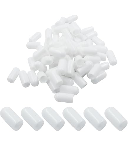 Uxcell 50pcs Clear Rubber End Caps - 7mm ID Vinyl PVC Tube Bolt Cap Covers For Screw Thread Protection - View #2