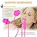 MAXROCK (TM) Super Mini Total Soft Silicon Earbuds Headphones with Mic Music Sleep Choice for Cellphones Ipad Tablet Mp3 Laptop and Most 3.5mm Audio Player (Pink)thumb 1