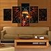 AtfArt 5 Piece World of Warcraft Cataclysm Painting for Living Room Home Decor Canvas Art Wall Poster (No Frame) Unframed HB53 50 inch x30 inch