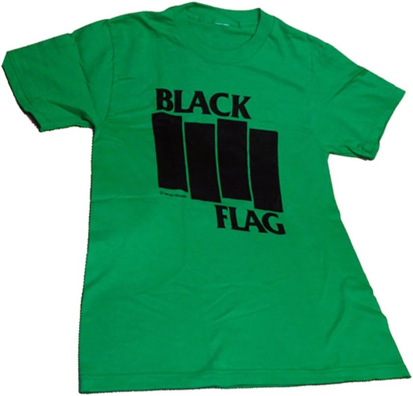 Officially Licensed Black Flag Bars Logo T-Shirt Green