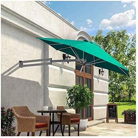 パティオガーデンパラソル傘日除けポータブルパラソル壁に取り付けられたアルミニウムパティオ傘 屋外