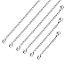 Jstyle 8-12 Pcs Stainless Steel Extender Chain for Necklace Bracelet Set Jewelry Extenders
