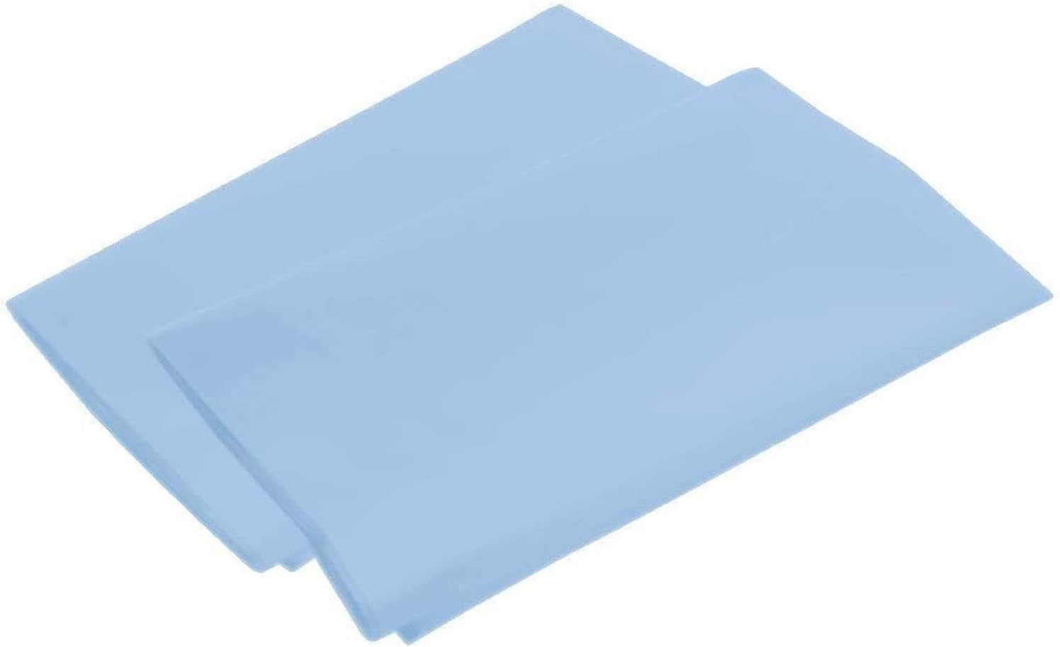 American Pillowcase Queen Size Flat Sheet Only - 300 Thread Count 100% Egyptian Cotton - Fitted Sheets Sold Separately for Set Guarantee (Light Blue): Home & Kitchen