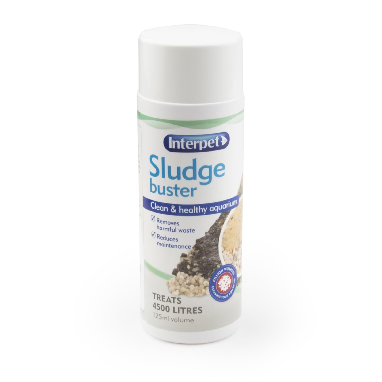 Interpet Sludge Buster Aquarium Treatment, 125 ml, Removes Harmful Waste, Reduces Maintenance, Fast Acting Beneficial Bacteria