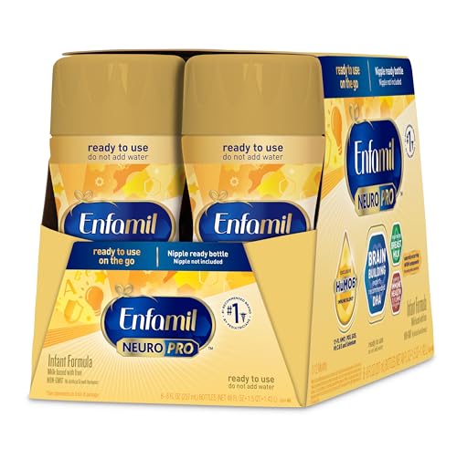 ENFAMIL NEUROPRO BABY FORMULA, MFGM* 5-YEAR BENEFIT, EXPERT-RECOMMENDED BRAIN-BUILDING OMEGA-3 DHA, EXCLUSIVE IMMUNE SUPPORTING HUMO6 BLEND, READY-TO-FEED INFANT FORMULA, LIQUID, 8 FL OZ (6 COUNT)