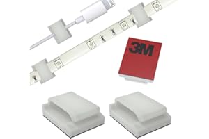 Strip Light Mounting Bracket Clip,ProPOW Self-Adhesive Cable Holder Clip for LED Strip Lights(White 60pcs)