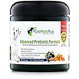 Advanced Probiotics for Dogs Supplement Powder with Organic Turmeric and Green Lipped Mussel to Support Hip, Skin and Digestive Health