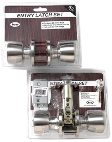 Merriway BH01658 Entrance Latch Set Stainless Steel Finish -1 Pcs