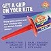 KickFire K2 Killer Kite Cord | 500 Foot Durable White Nylon Kite String | 50 Pound Strong | Must Have Kite Accessory | Features Double Handle Winder for Extra Control | Works with All Kite Types