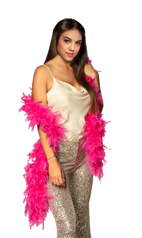My Illusions Feather Boa Fancy Dress Festival Hen Do Costume Party Accessory (Hot Pink)