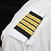 Aero Phoenix Professional Pilot Uniform Epaulets - Four Bars - Captain - Gold Metallic on Black