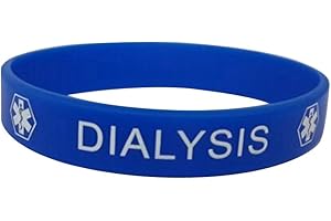 JUDE JEWELERS Blue Silicone Rubber Medical Awareness Alert Bracelet