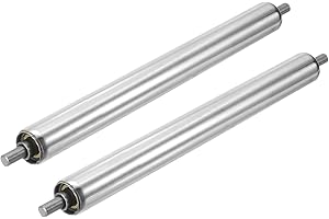 MECCANIXITY Stainless Steel Conveyor Roller 1" Diameter 10" Length Gravity Transmission Replacement Part Galvanized End (Silv