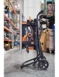 wen 3720 15 A jobsite Table saw con Rolling Soporte, 10"