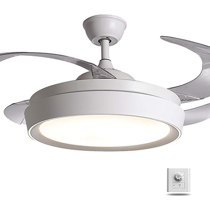 Amazon Com Zqh 36 Inch White Ceiling Light With Fans Modern