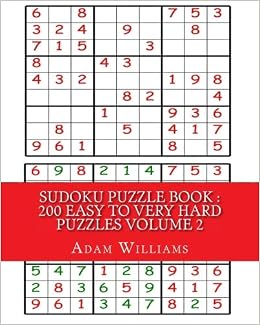 Sudoku Puzzle Book 200 Easy To Very Hard Puzzles Volume 2 - 