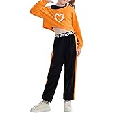 MIANZHI Girls 3 Piece Outfits Graphic Crop Top Camisole and Sweatpants Set Summer Workout Shirt Tank and Pants Overalls