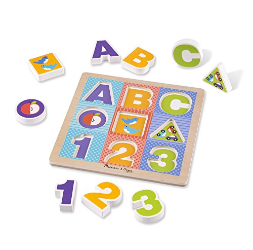 Melissa & Doug 1899 Abc-123 Chunky Puzzle Wooden