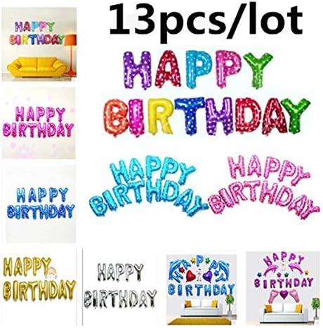13pcs/lot Happy Birthday balloons Party Decoration Letters Alphabet Aluminum Helium balloon Foil Baloon Baby kids air Balloons