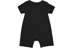 GUISBY Rayon Baby Pajamas, Short Sleeve Footless Rompers, Snap Closure Sleeper for Boy Girls