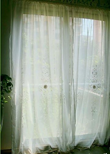 curtain blackout 1 PC Combined Hand White Crochet Balloon Curtain Greece Style curtain for bedroom