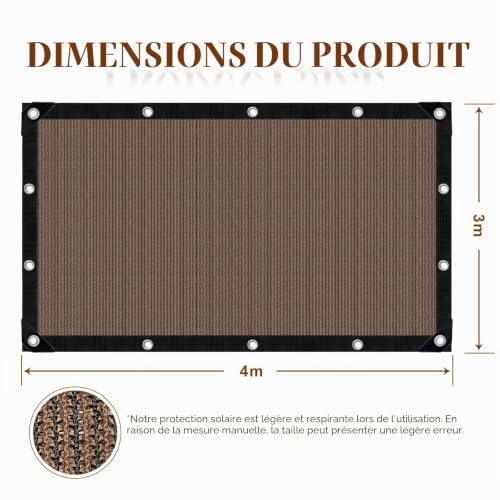 BXAEYIPOR Shade Net – Outdoor Shade Net 85%, UV Resistant – with Edging, with Eyelets, Easy to Hang, Shade Cloth for Car, Garden, Greenhouse, Camping.