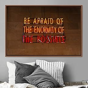 signwin Framed Canvas Wall Art Illuminated Words 3D...