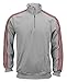 Adidas Men's Pindot 1/4 Zip Up Pullover Sweatshirt (Large, Gray/Red)