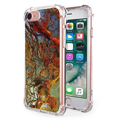 iPhone 7/iPhone 8 Case Soft TPU Slim Air Cushion Technology Protective Cover For Apple 7/8 Marble Pattern (1, iPhone 7/8)
