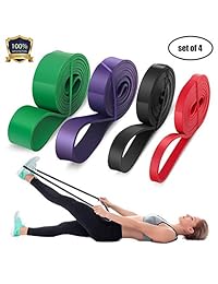 LEEKEY Juego de bandas de resistencia, bandas de ayuda para tirar   banda de resistencia elástica   banda de movilidad   bandas de levantamiento de potencia   para entrenamiento de resistencia, terapia física, entrenamiento en el hogar
