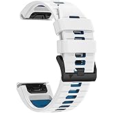 22mm watch band for garmin fenix 7 fenix 6 pro solar fenix 5 quick release dual color silicone watch band replacement for garmin instinct 2 solar forerunner 965 955 945 epix 2 pro