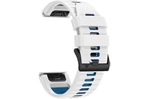 OUTVI 22mm watch band for garmin fenix 7 fenix 6 pro solar fenix 5 quick release dual color silicone watch band replacement for garmin instinct 2 solar forerunner 965 955 945 epix 2 pro